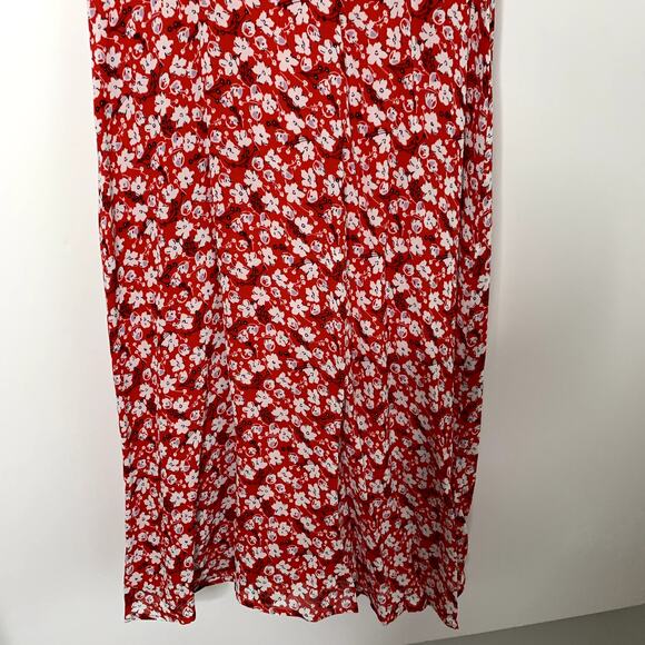 Reformation Andre Nina Sheath Midi Dress Womens Size 8 Red - Picture 5 of 16